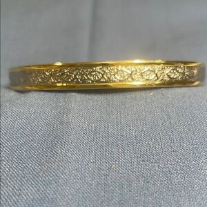 Vintage 24G Gold Plated Bangle Bracelet